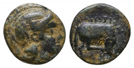 Greek Coins, Ae. (359-336 BC), Æ
Reference:
Condition: Very Fine

Weight: 1.2 gr
Diameter: 10 mm