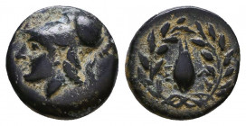Elaia , Aeolis.Ae c. mid 4th to mid 3rd Century BC.
Reference:
Condition: Very Fine

Weight: 1.3 gr
Diameter: 11 mm