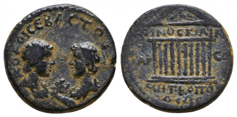 CILICIA, Tarsus. Commodus and Annius Verus, Caesars. 166-177 AD. Æ. Bare-headed ...