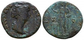 Diva Faustina I (+141 AD). AE Sestertius
Reference:
Condition: Very Fine

Weight: 10.9 gr
Diameter: 25mm