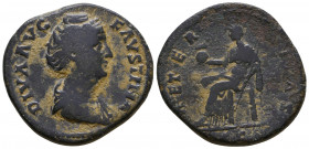 Diva Faustina I (+141 AD). AE Sestertius
Reference:
Condition: Very Fine

Weight: 24.0 gr
Diameter: 33mm