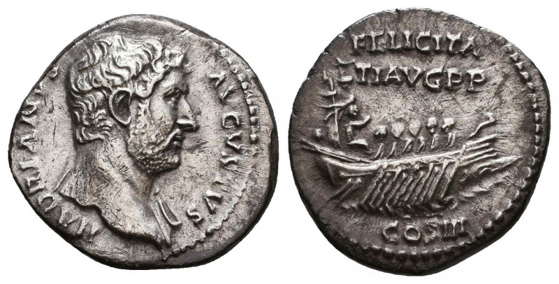 Hadrian. AD 117-138. AR Denarius. Rome mint. Struck circa AD 132-135. HADRIANVS ...