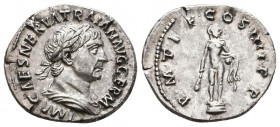 Trajan (AD 98-117). AR denarius.
Reference:
Condition: Very Fine

Weight: 3.5 gr
Diameter: 19 mm