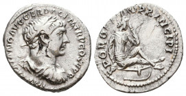 Trajan (AD 98-117). AR denarius.
Reference:
Condition: Very Fine

Weight: 3.2 gr
Diameter: 19 mm