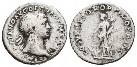 Trajan (AD 98-117). AR denarius.
Reference:
Condition: Very Fine

Weight: 2.8 gr
Diameter: 18 mm
