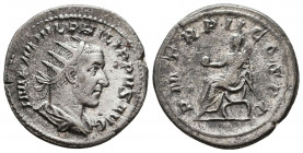 Philip I. A.D. 244-249. AR antoninianus 
Reference:
Condition: Very Fine

Weight: 4.1 gr
Diameter: 22 mm