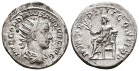 Gordian III. A.D. 238-244. AR antoninianus
Reference:
Condition: Very Fine

Weight: 4.2 gr
Diameter: 22 mm
