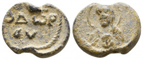 Byzantine Lead Seals, 7th - 13th Centuries
Reference:
Condition: Very Fine

Weight: 7.3 gr
Diameter: 20 mm