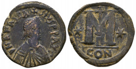 Anastasius I AD 491-518. Follis Æ
Reference:
Condition: Very Fine

Weight: 17.3 gr
Diameter: 31 mm