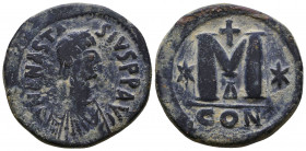 Anastasius I AD 491-518. Follis Æ
Reference:
Condition: Very Fine

Weight: 16.0 gr
Diameter: 32mm