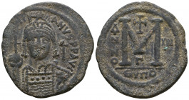 Justinian I. AD 527-565. Ae 
Reference:
Condition: Very Fine

Weight: 21.7 gr
Diameter: 38 mm