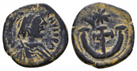 Justinian I. AD 527-565. Ae 
Reference:
Condition: Very Fine

Weight: 2.2 gr
Diameter: 15 mm