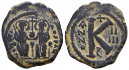 Justin II and Sophia. 565-578. AE 
Reference:
Condition: Very Fine

Weight: 6.9 gr
Diameter: 25 mm