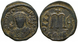 Tiberius II Constantine. 578-582. Æ
Reference:
Condition: Very Fine

Weight: 12.7 gr
Diameter: 29 mm
