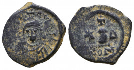 Maurice Tiberius. 582-602. AE 
Reference:
Condition: Very Fine

Weight: 1.6 gr
Diameter: 16 mm