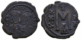 Michael II the Amorian, with Theophilus. 820-829. Æ follis 
Reference:
Condition: Very Fine

Weight: 5.2 gr
Diameter: 23 mm