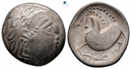 Eastern Europe. Mint in the southern Carpathian  200-100 BC. "Schnabelpferd" type. Tetradrachm AR