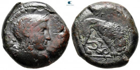 Sicily. Morgantina circa 339-317 BC. Hemidrachm Æ