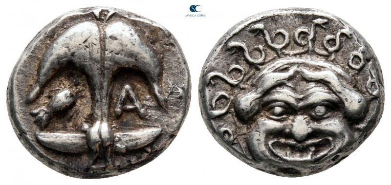 Thrace. Apollonia Pontica circa 480-450 BC. 
Drachm AR

13 mm, 3,41 g

Upri...