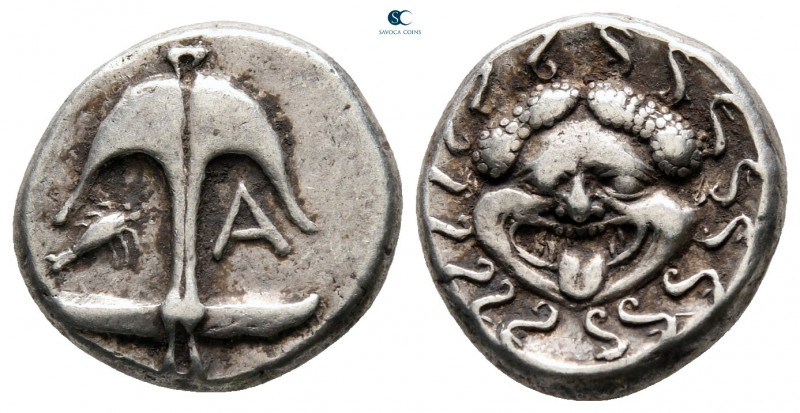 Thrace. Apollonia Pontica circa 480-450 BC. 
Drachm AR

14 mm, 3,34 g

Upri...