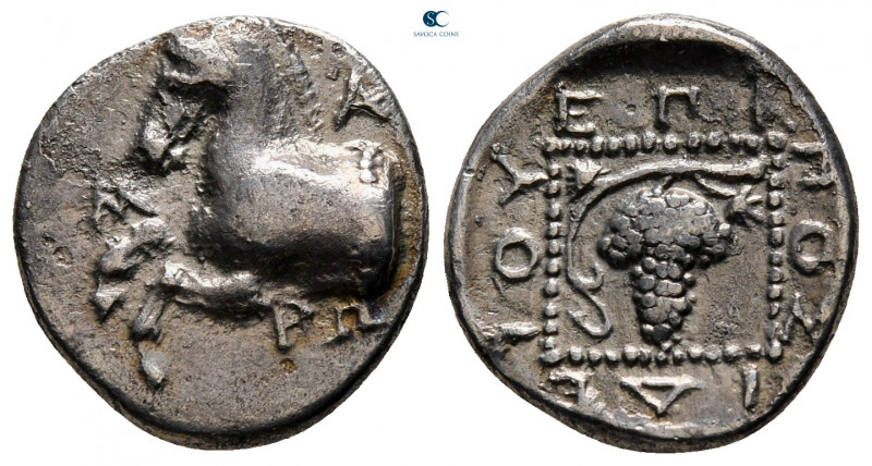 Thrace. Maroneia circa 400 BC. Poseidippos, magistrate
Triobol AR

16 mm, 2,3...