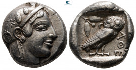 Attica. Athens circa 465-404 BC. "Transitional" issue. Tetradrachm AR