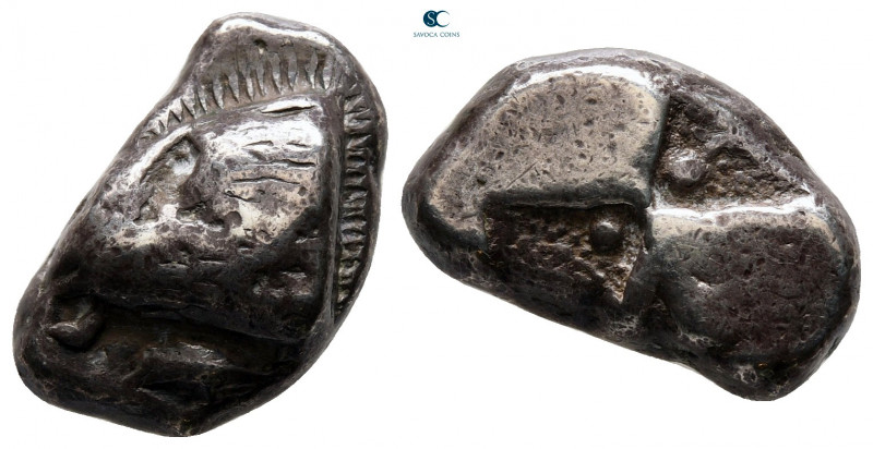 Paphlagonia. Sinope circa 490-425 BC. 
Drachm AR

18 mm, 6,06 g

Head of a ...