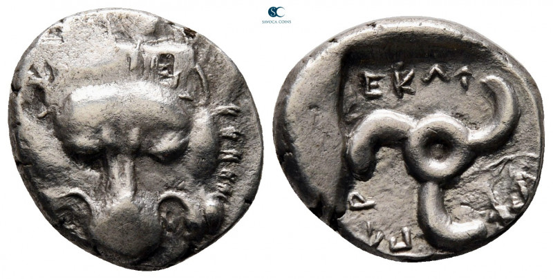 Dynasts of Lycia. Uncertain mint. Perikles 380-360 BC. 
1/3 Stater AR

15 mm,...