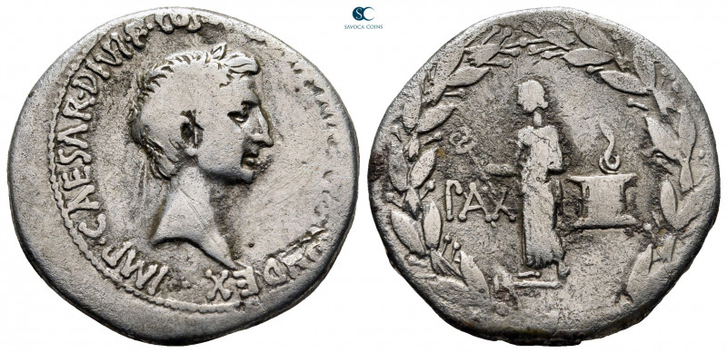 Ionia. Ephesos. Octavian 29-27 BC. 
Cistophoric Tetradrachm AR

26 mm, 11,46 ...