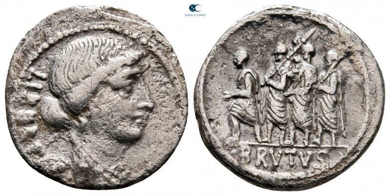Q. Servilius Caepio (M. Junius) Brutus 54 BC. Rome
Denarius AR

20 mm, 3,26 g...