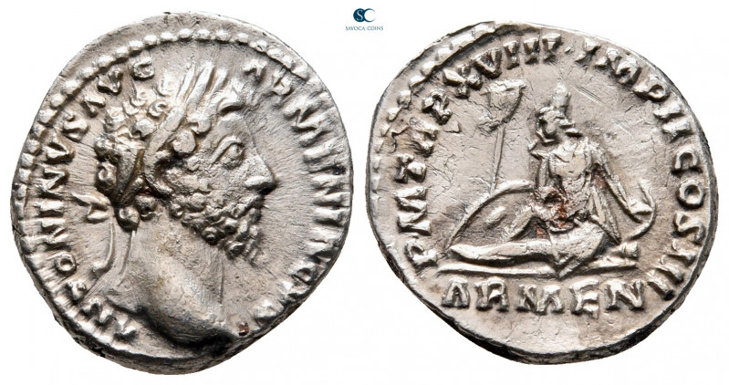 Marcus Aurelius AD 161-180. Rome
Denarius AR

18 mm, 3,00 g

ANTONINVS AVG ...