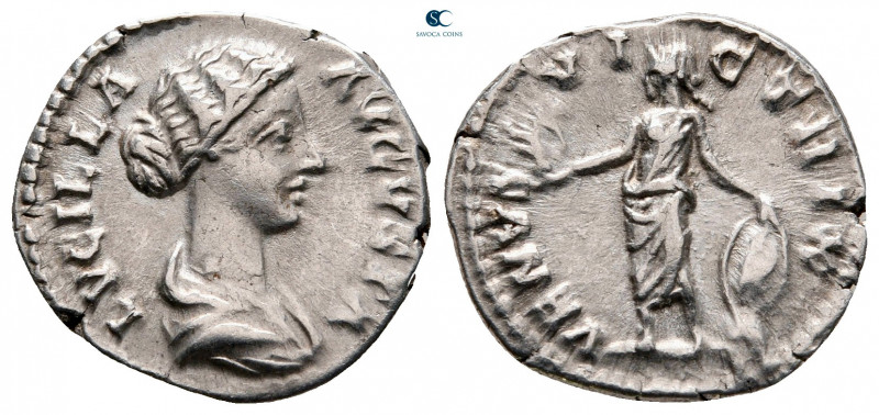 Lucilla AD 164-169. Rome
Denarius AR

17 mm, 3,06 g

LVCILLA AVGVSTA, drape...