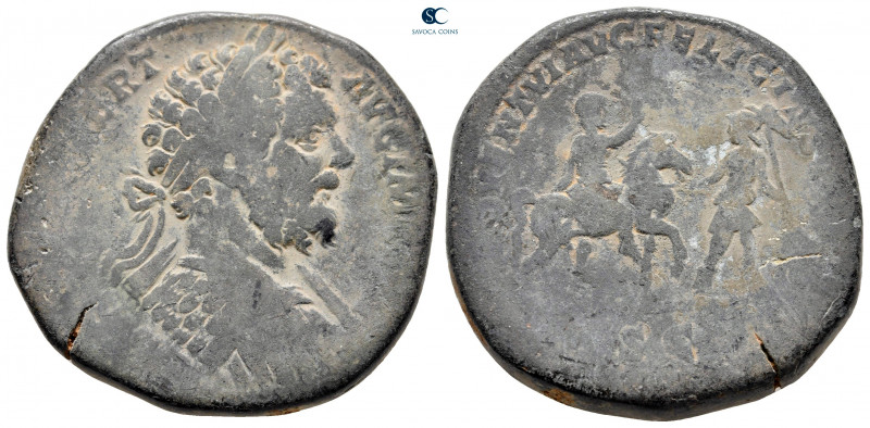 Septimius Severus AD 193-211. Rome
Sestertius Æ

31 mm, 28,75 g

[L SEPT SE...