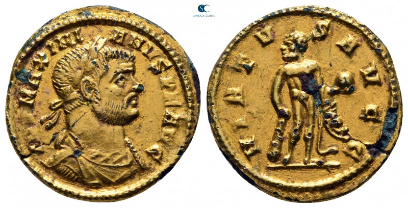 Maximianus Herculius AD 286-305. Rome
Fourrée Quinarius AV

18 mm, 2,43 g

...