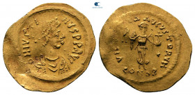 Justin I AD 518-527. Constantinople. Tremissis AV