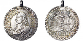 Austria. Austria Leopold I, Holy Roman Emperor (1657-1705) Medal n.d. votive medal, Salvator Mundi, Opus: C.K., Ø 37 mm. Ag. 14.05 g.