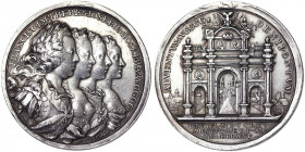 Austria. Austria Francis I, Holy Roman Emperor (1745-1765) Medal 1765 The arrival of the Imperial Couple to Innsbruck for the Formal Marriage of Archd...