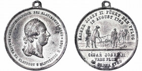 Austria. Austria Joseph II (1765-1790) Medal 1769 The secular celebration at Slavikowitz. Ø 32,5 mm. Bending metal. Zn. Julius 3268. 9.00 g. F.VZGL