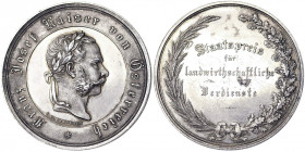Austria. Austria Franz Joseph I (1848-1916) Medal n.d. National award medal for agricultural merits. Opus: Tautenhayn. Ø 40 mm. Ag. Hauser 2799. 34.85...
