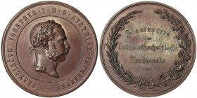 Austria. Austria Franz Joseph I (1848-1916) Medal n.d. National award medal for agricultural merits. Opus: Tautenhayn. Ø 40 mm. Ae. Hauser 2799 sim. 3...