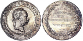 Austria. Austria Franz Joseph I (1848-1916) Medal n.d. State award for agricultural merits, edge nicks, Ø 40 mm. Ag. 35.00 g.