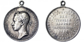 Austria. Austria Franz Joseph I (1848-1916) Medal 1848 commemorative medal for the Tyrolean defenders in 1848. Opus: K. Lange, Ø 31 mm. Ag. 13.30 g. S...