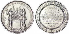 Austria. Austria Franz Joseph I (1848-1916) Medal 1848 Association for people's rights for people's well-being. Opus: Drentwett. Mount mark. Ø 37 mm. ...