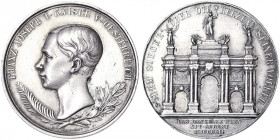 Austria. Austria Franz Joseph I (1848-1916) Medal 1852 Return o.t. emperor from Hungary. Opus: Radnitzky. Ø 49,5 mm. Ag. Hauser 627. 61.28 g. SS+