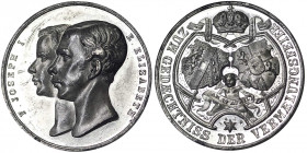Austria. Austria Franz Joseph I (1848-1916) Medal 1854 in memory of the wedding ceremony of Franz Joseph and Elisabeth, Ø 29 mm. Zn. 11.85 g. VZGL+