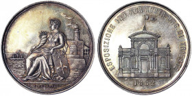 Austria. Austria Franz Joseph I (1848-1916) Medal 1882 Austro-Hungarian agricultural industrial expo in Trieste. Opus: F.Petracco. Ø 33 mm. Ag. 12.25 ...