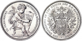 Austria. Austria Franz Joseph I (1848-1916) Medal 1883 Vienna On the mint visit on ocassion of 3rd summit day of German numizmatists Franz Joseph I. Ø...