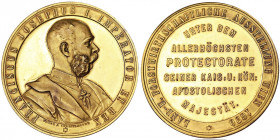 Austria. Austria Franz Joseph I (1848-1916) Medal 1890 agriculture and forestry exhibition Vienna, Opus: J.Christlbauer, Ø 42,5 mm. Ae. 29.08 g. VZGL/...