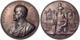 Austria. Austria Franz Joseph I (1848-1916) Medal 1890 Alfred Ritter von Arneth (1819-1897), historian and keeper of the Austrian state archives, Opus...