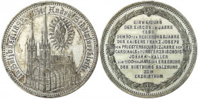 Austria. Austria Franz Joseph I (1848-1916) Medal 1898 Johannes Evangelist Haller (1890-1900), Salzburg, Ø 39 mm. White metal. 19.05 g. STGL